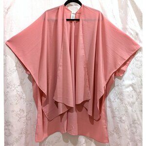 Chiffon Shawl Poncho Caftan Coverup OS Flowy Breezy Lightweight Boho Lagenlook